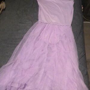 Elegant Lavender Strapless Dress